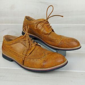 PhiFA Men's Leather Classic Oxford Dress Shoes Lace-up - Size 10.5
